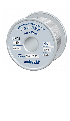 Almit 83012050 0,8 mm - SAC305 - L1 - 0,5kg - Kurşunsuz Lehim Teli - 1