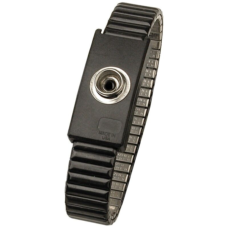 Desco Europe CW-229620-60106 10mm ESD Siyah Ayarlanabilir Metal Bileklik
