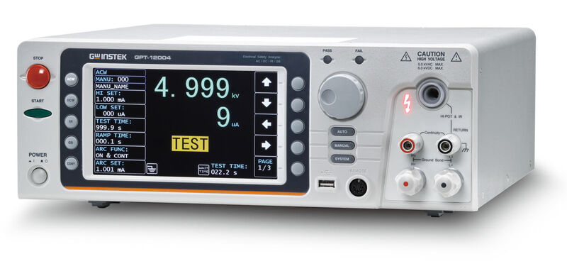 GW instek GPT-12004 AC&DC Hipot, İzolasyon, Topraklama Elektriksel Güvenlik Test Cihazı