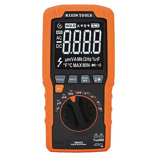 Klein Tools MM450 600V AC/DC Dijital TRMS Slim Multimetre 