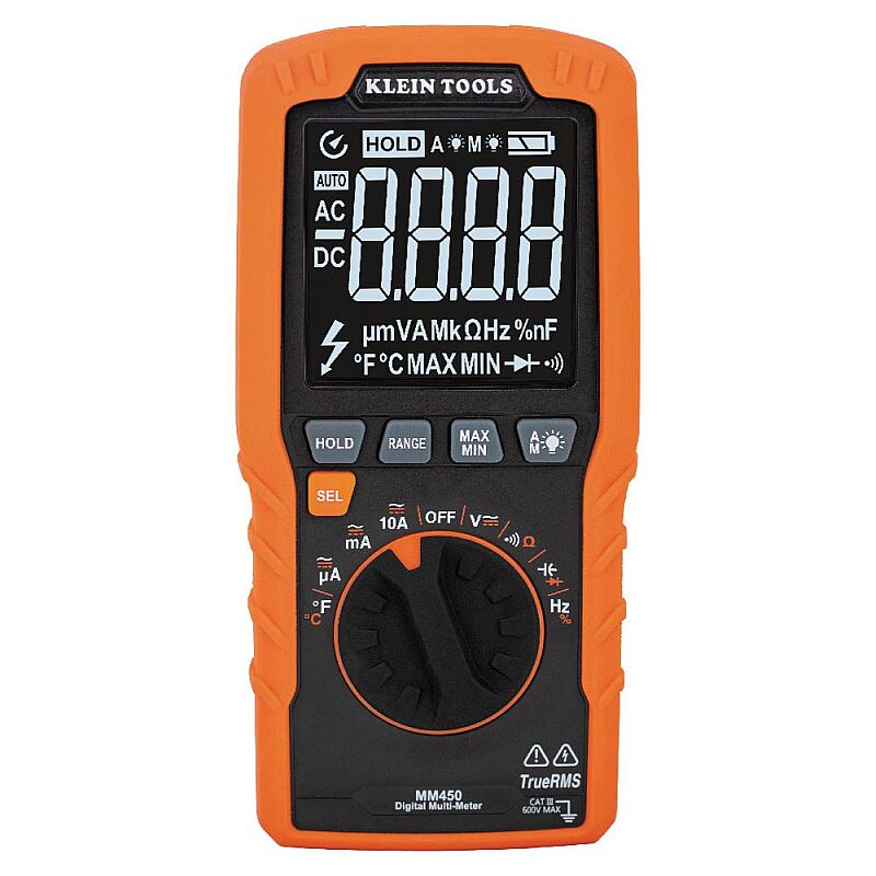 Klein Tools MM450 600V AC/DC Dijital TRMS Slim Multimetre  - 1