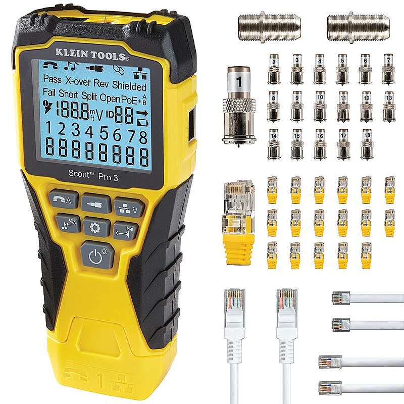 Klein Tools VDV501-852 Pro 3 Ethernet Kablo Test Kiti - 1