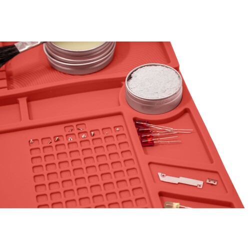 Weller - Weller WLACCWSM1-02 549x351mm Large Kırmızı Silikon Lehimleme ve İş İstasyonu Matı