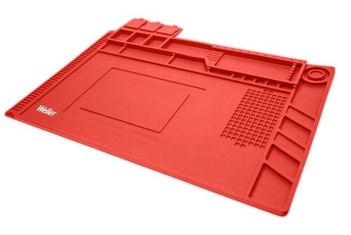 Weller - Weller WLACCWSM2-02 455x300mm Medium Kırmızı Silikon Lehimleme ve İş İstasyonu Matı