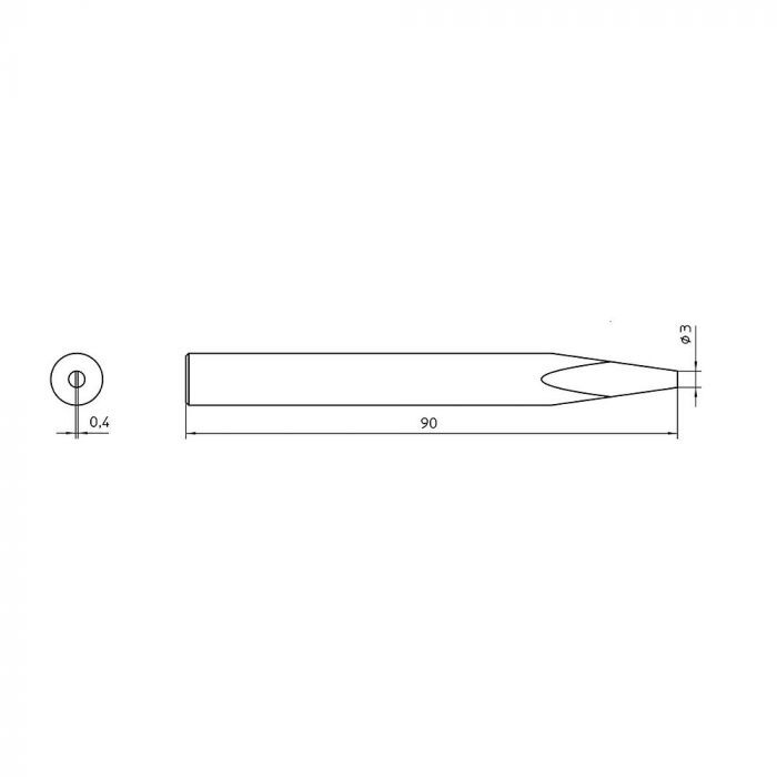 Weller 4SPI80234-1 3,00 mm Havya Ucu SPI-81