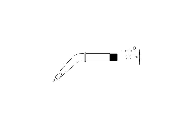 Weller T0054251899N-CT2-FX8 10,0 mm 425C Eğik Havya Ucu W-201